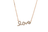 Stylish Love Necklace Rose Gold Colour 925 Sterling Silver studded with CZ